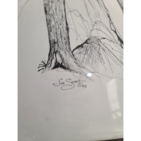 Jim Snook 1993 Truck stuck camper Signed Print 17"X11"  in frame - Picture 2 of 12